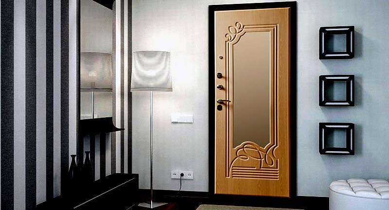 Выбираем входную металлическую дверь с зеркалом: функциональность и стиль