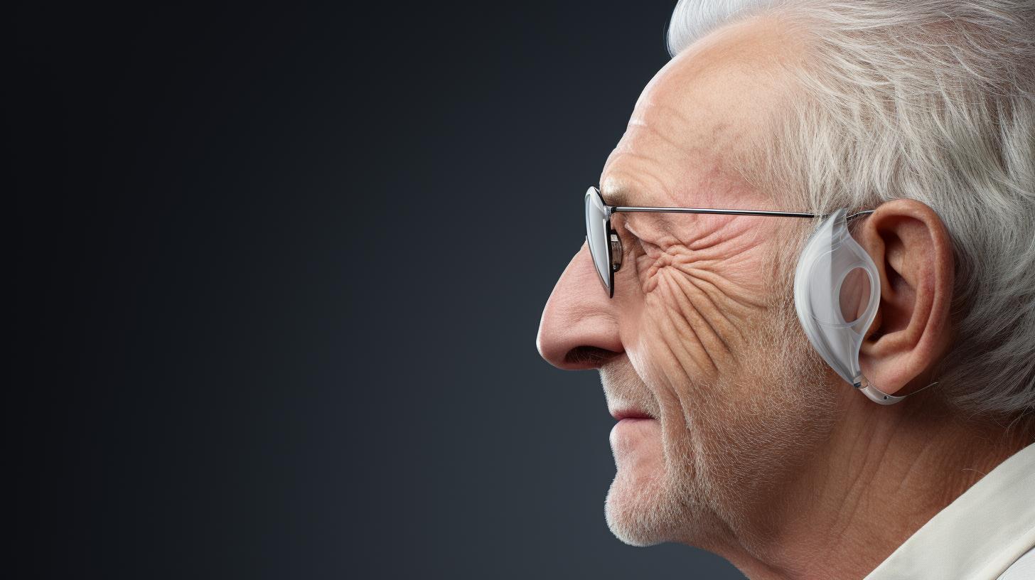 the hearing aid is suitable for an elderly person фото