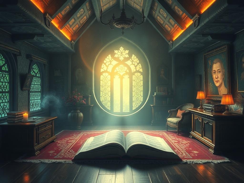 Atmosphere of a Mystical Room: From Book to Questфото