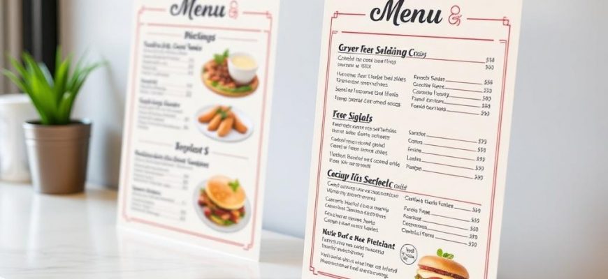 Печать меню для кафе и ресторанов: как сделать карту блюд красивой, понятной и практичной
